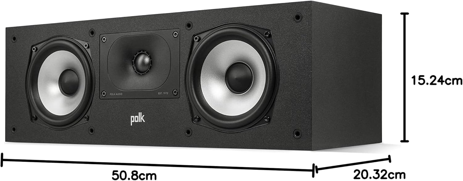 Polk Audio Monitor XT30 High-Resolution Center Channel Speaker, Hi-Res Certified Performance, Dolby Atmos Certified & DTS:X Compatible, Black-11