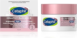 Cetaphil Night Cream, 50g, Healthy Radiance Face Brightening Moisturiser For Hyperpigmentation, With Niacinamide