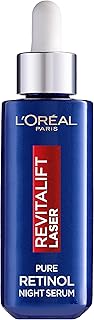 L’Oreal Paris Pure Retinol Night Serum, Revitalift Laser Anti-Ageing & Anti-Wrinkle Serum, 50ml