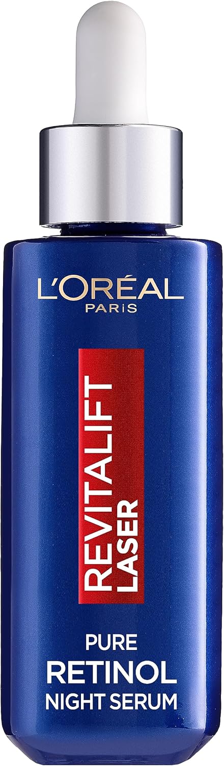 L’Oreal Paris Pure Retinol Night Serum, Revitalift Laser Anti-Ageing & Anti-Wrinkle Serum, 50ml-0