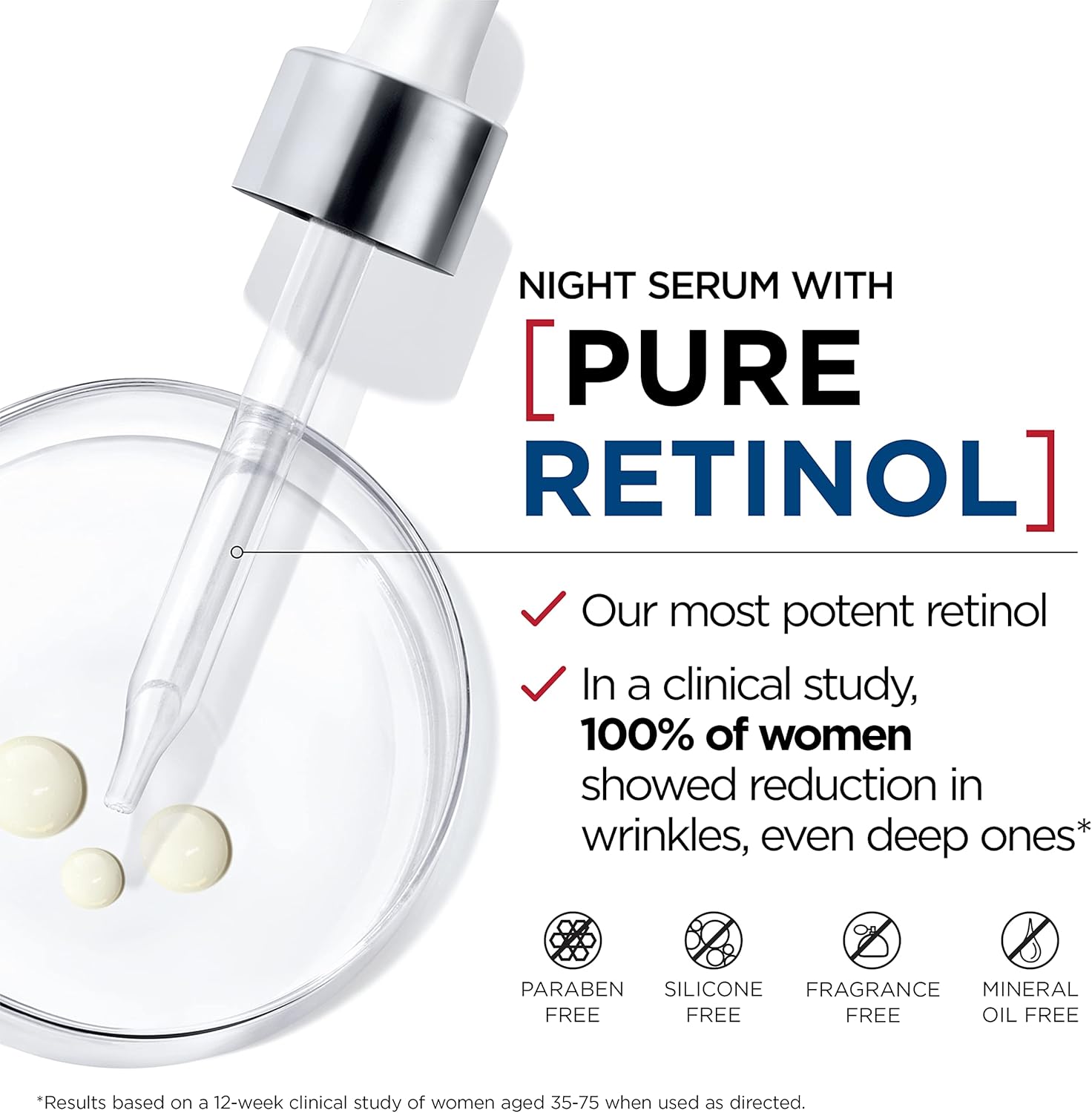 L’Oreal Paris Pure Retinol Night Serum, Revitalift Laser Anti-Ageing & Anti-Wrinkle Serum, 50ml-2