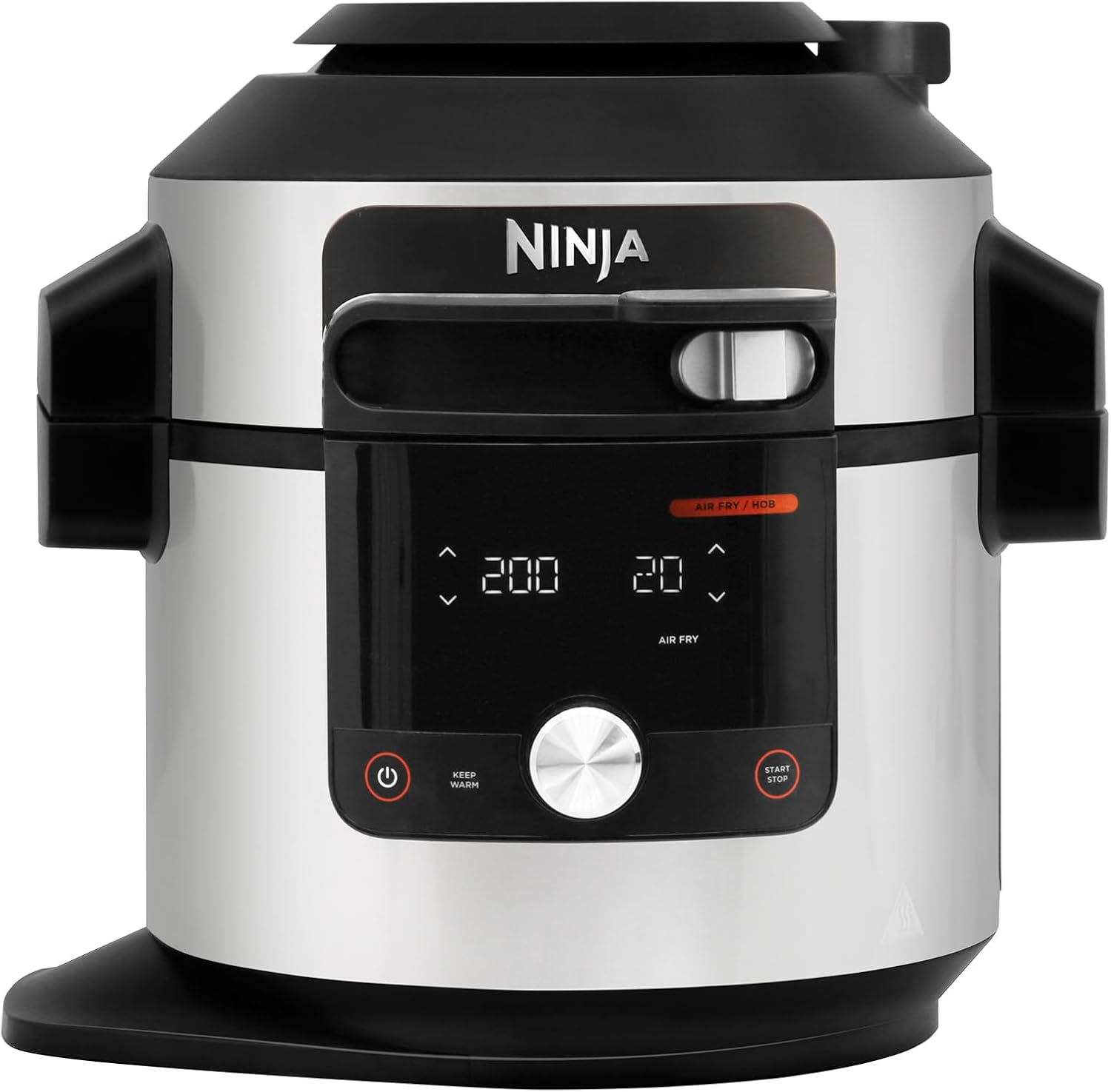 Ninja Foodi MAX 15-in-1 SmartLid Multi-Cooker 7.5L with Digital Probe, Electric Pressure Cooker & Air Fryer, Slow Cook and more, Cooks 6 Portions, Stainless Steel/Black OL750UK-0