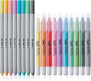 Mr. Pen- Bible Gel Highlighters and Fineliner Pens No Bleed, Pastel Colors, 18 Pcs, Bible Journaling Kit, Bible Highlighters and Pens No Bleed, Bible Pens, Gel Highlighters, No Bleed Highlighters.