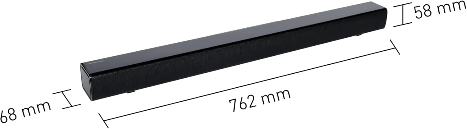 Panasonic SC-HTB100 Slim Soundbar for Dynamic Sound with Bluetooth, USB, HDMI and AUX- in Connectivity , Black-1