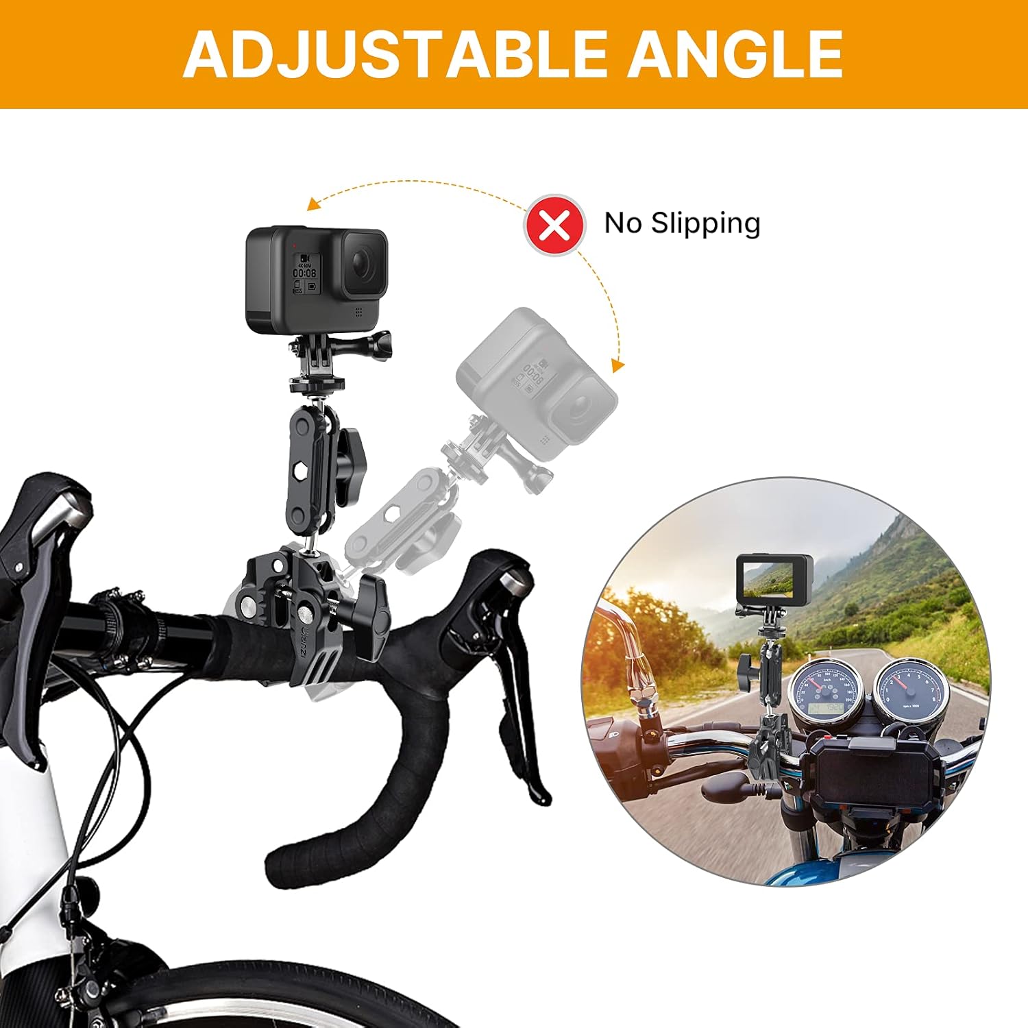 ULANZI R094 Super Clamp Camera Clamp Monitor Mount with 1/4'' & 3/8'' Scew, 360° Double Ballhead Magic Arm for Sony Canon Nikon DSLR Camara, Ronin, Microphone, Video Light, Rod, Cross Bar-4