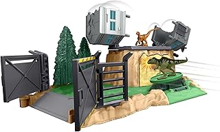 Jurassic World Dominion Minis Giganotosaurus Rampage Playset with 2 Mini Dinosaur Figures and Break Apart Features, Toy Gift Set ​