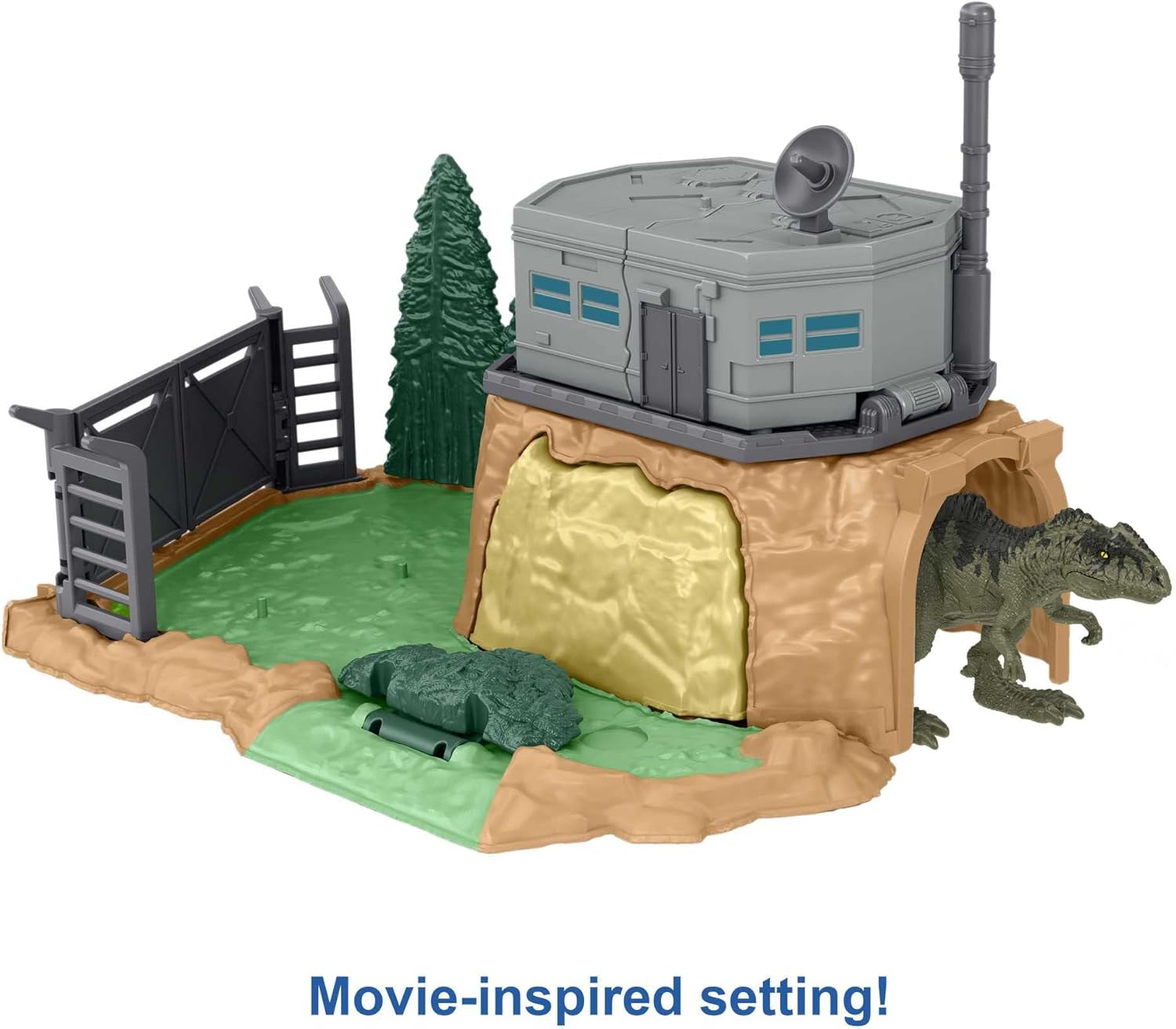 Jurassic World Dominion Minis Giganotosaurus Rampage Playset with 2 Mini Dinosaur Figures and Break Apart Features, Toy Gift Set ​-4