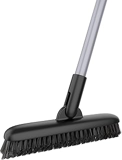 MR.SIGA Grout Scrub Brush with Long Handle, Shower Floor Scrubber for Cleaning, Tile Scrub Brush with Stiff Bristles