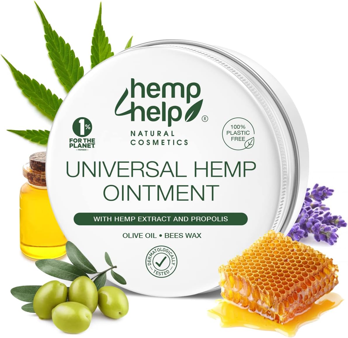 Manuka Honey & Hemp Healing Ointment for Eczema, Psoriasis, and Dermatitis - Organic Beeswax, Propolis & Lavender Oil - Moisturises & Soothes Dry, Itchy, Cracked Skin-0