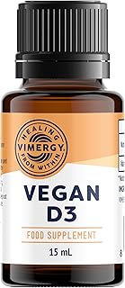 Vimergy Vegan Vitamin D3 Liquid (96 serv) – Vitamin d3 1000 IU – Vegan Vitamin Drops – Liquid Vitamin – Formulated Without Sugar or Binders – Non-GMO & Gluten-Free (15 ml)