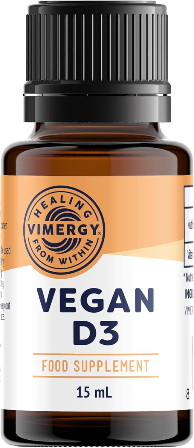 Vimergy Vegan Vitamin D3 Liquid (96 serv) – Vitamin d3 1000 IU – Vegan Vitamin Drops – Liquid Vitamin – Formulated Without Sugar or Binders – Non-GMO & Gluten-Free (15 ml)-0