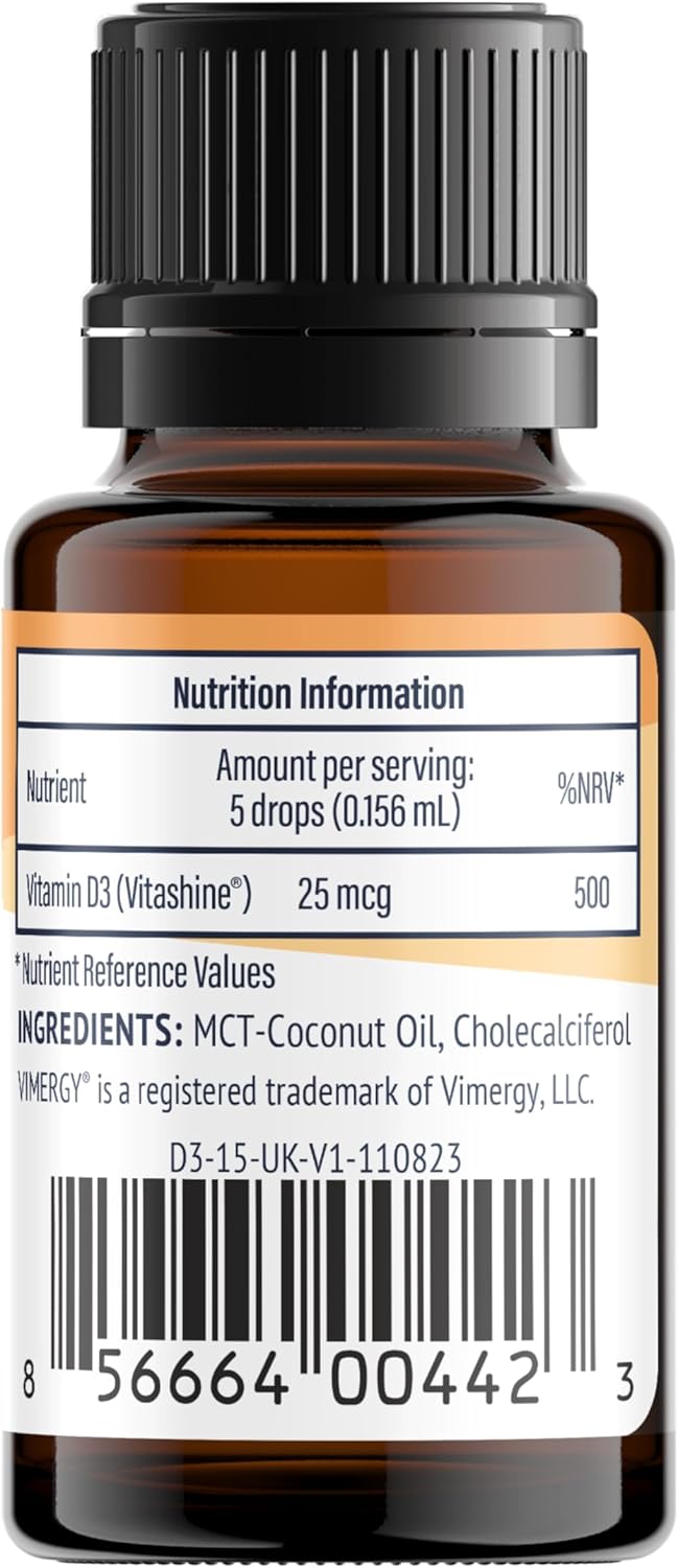 Vimergy Vegan Vitamin D3 Liquid (96 serv) – Vitamin d3 1000 IU – Vegan Vitamin Drops – Liquid Vitamin – Formulated Without Sugar or Binders – Non-GMO & Gluten-Free (15 ml)-2