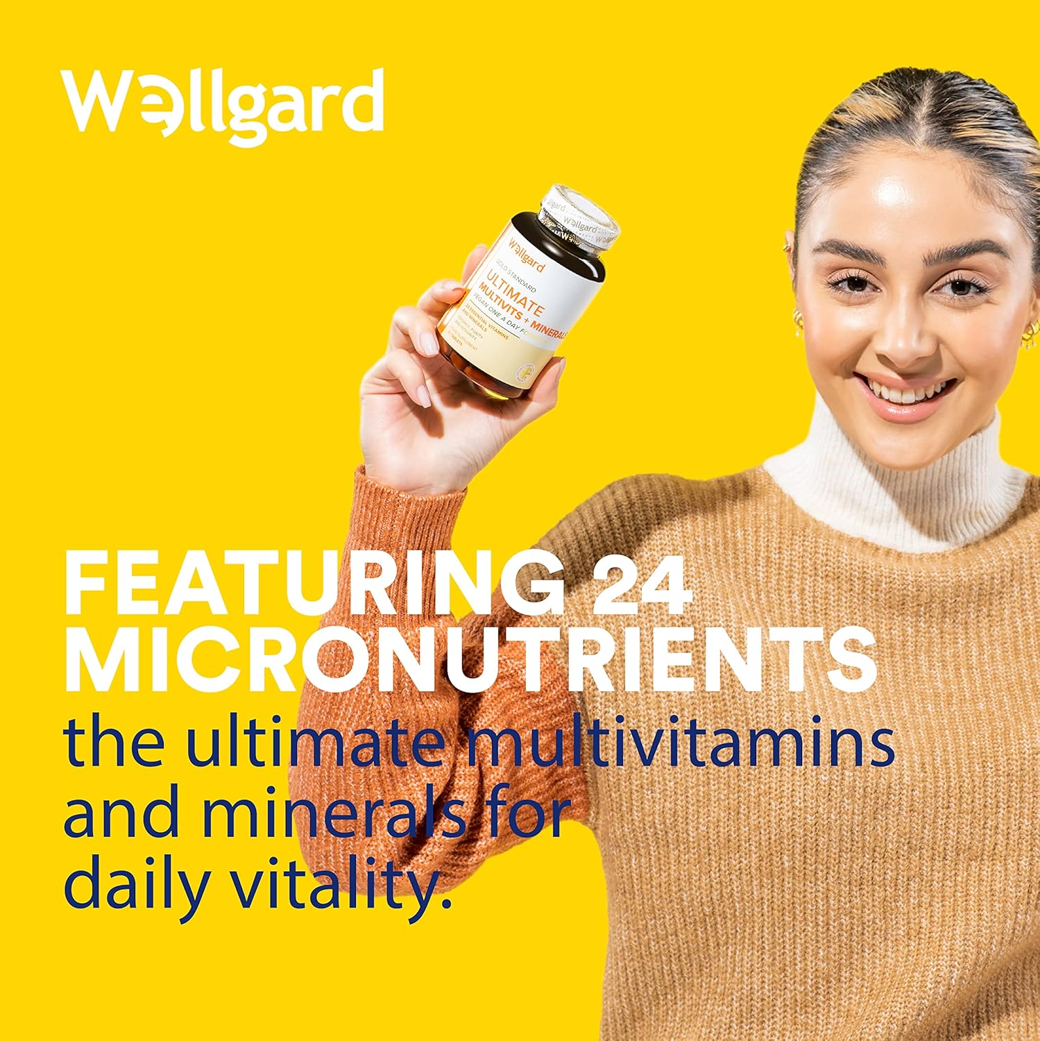 Vegan Multivitamins & Minerals by Wellgard - Vegan Multivitamin Tablets for Men and Women with 24 Essential Active Vitamins & Minerals, Made in UK-1