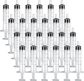 24 Pack 5ml Plastic Syringe with Measurement, Disposable Sterile Syringes, 5 ml Syringe for Liquids, Measuring Syringe Tools for Experimental Measurement, Pet Feeding and Plant Watering