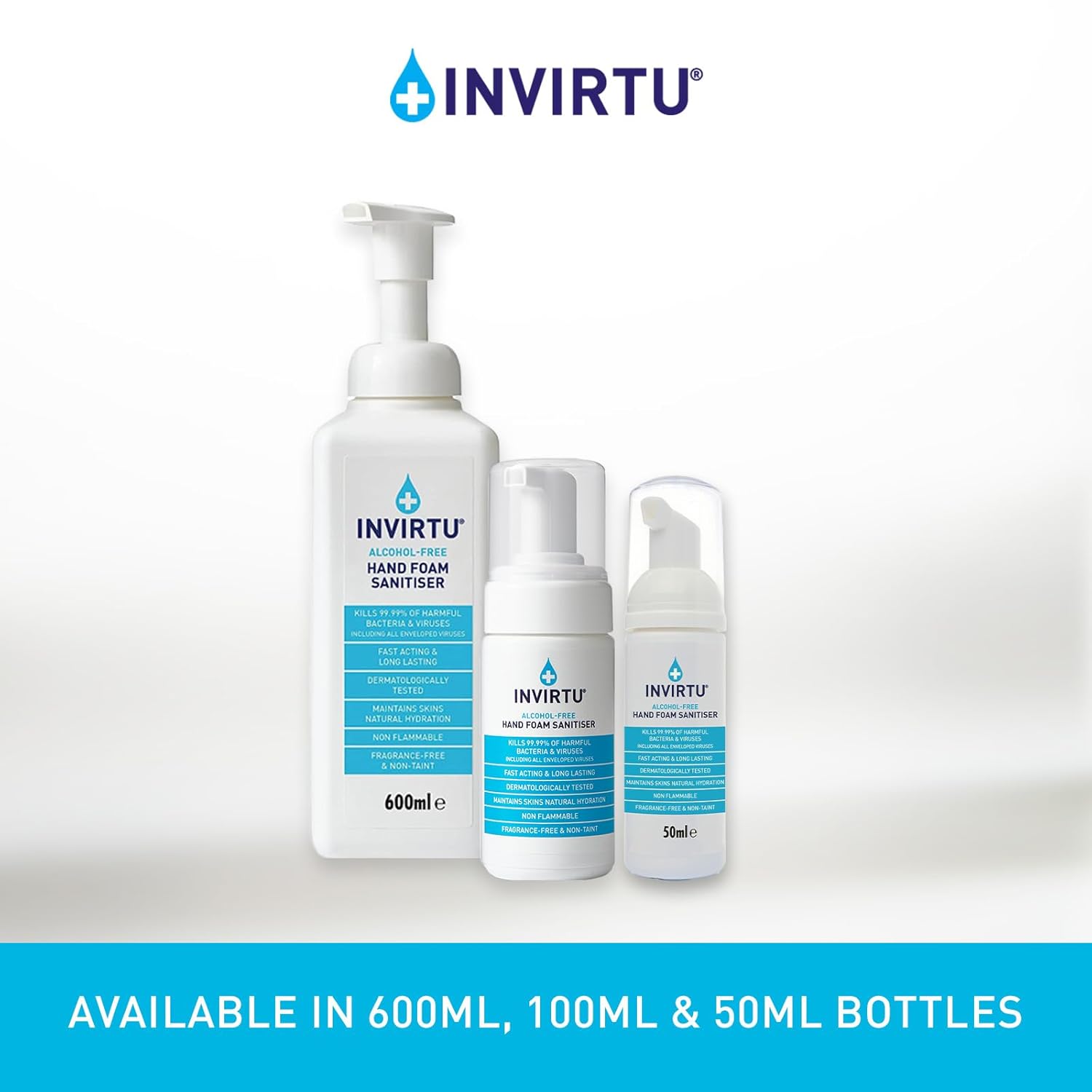 Byotrol INVIRTU Alcohol-free Hand Foam Sanitiser | Fragrance-Free Alcohol-Free & Non-Taint | 100ml-7