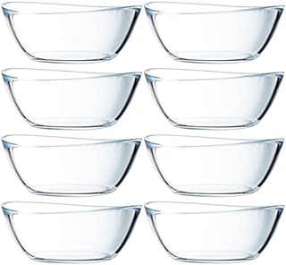 Cristal D'arques Coupelle Glass Bowls - Glass Dessert Ice Cream Bowls - Set of 8 - Diameter 14cm