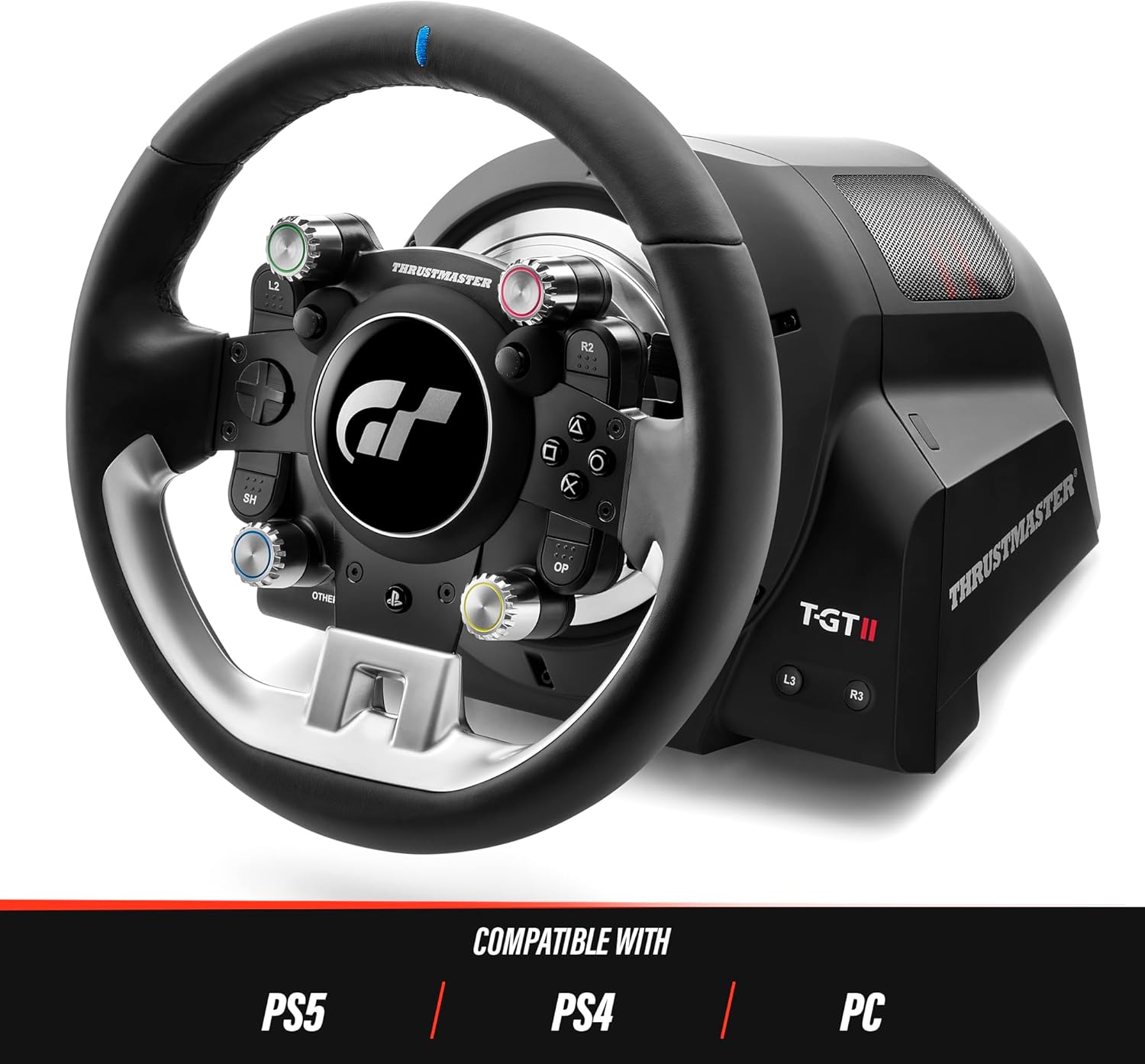 Thrustmaster T-GT II - Official Gran Turismo Licensed Racing Wheel, Base, and Pedal Set with Advanced Force Feedback for PC, PS4, and PS5-1