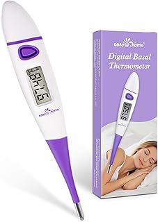 Ovulation Tracker Digital Basal Thermometer: Easy@Home BBT Thermometer for Fertility Prediction - Basal Body Thermometer for Accurate Temperature Monitoring with Premom App Purple DMT-3018