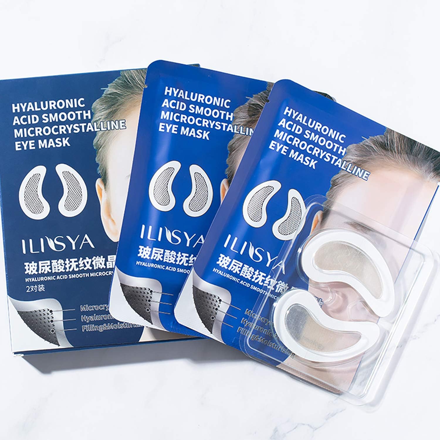 Micro Needle Eye Patches with Hyaluronic Acid Microneedle Eye Mask for Fine Lines Wrinkles Smile Lines Dark Circles Eye Treatment-2 pairs (4 pieces)-5