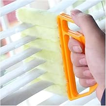 KOKSI Wet Dry Venetian Window Blind Cleaner Brush with Ergonomic Handle for Dust Cleaning Shades Dirty Blinds Home Care & Cleaning Tool Damp Duster Sponge