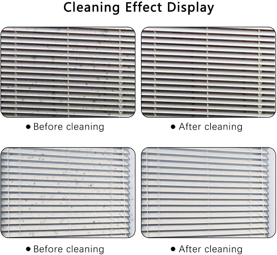 KOKSI Wet Dry Venetian Window Blind Cleaner Brush with Ergonomic Handle for Dust Cleaning Shades Dirty Blinds Home Care & Cleaning Tool Damp Duster Sponge-4