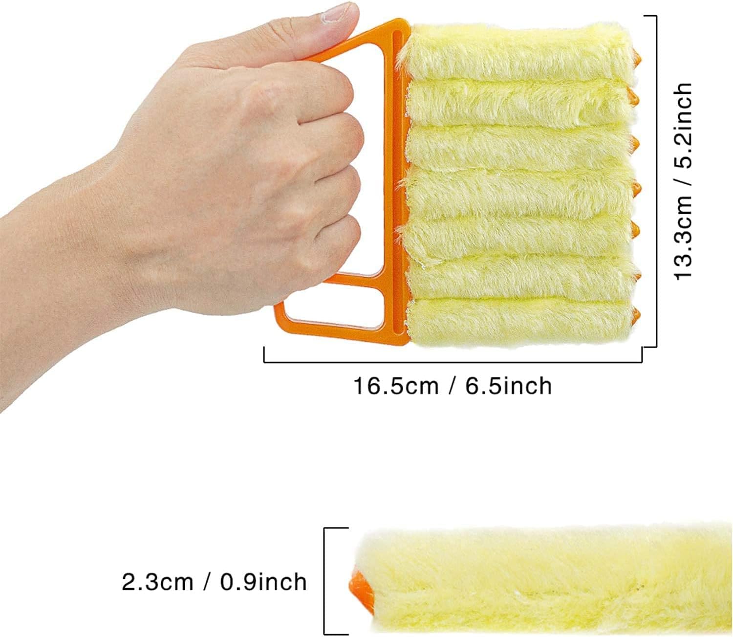 KOKSI Wet Dry Venetian Window Blind Cleaner Brush with Ergonomic Handle for Dust Cleaning Shades Dirty Blinds Home Care & Cleaning Tool Damp Duster Sponge-5