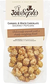 Joe & Seph's Caramel White Chocolate Gourmet Popcorn (1x80g), gourmet popcorn, air-popped popcorn, popcorn bag, popcorn for a party, sweet popcorn