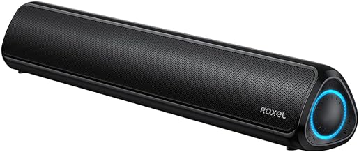 Roxel RSB100 TV | PC Soundbar Portable BT Speaker Compatible with Smart TV, Computers, Laptops and Smartphones, Mini Soundbar with Aux and Wireless Connectivity