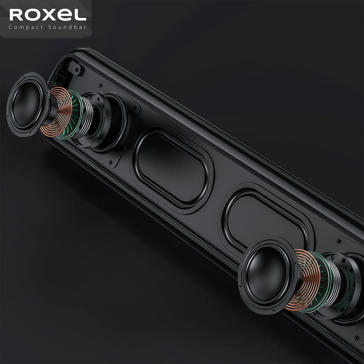 Roxel RSB100 TV | PC Soundbar Portable BT Speaker Compatible with Smart TV, Computers, Laptops and Smartphones, Mini Soundbar with Aux and Wireless Connectivity-4