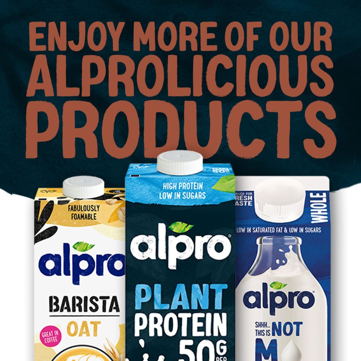 Alpro Chocolate Soya High Protein Plant-Based Long Life Drink, Vegan & Dairy Free, 1 Litre (Pack of 8)-4