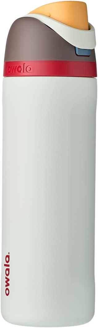 Owala FreeSip Insulated Stainless Steel Water Bottle with Straw for Sports, Travel, and School BPA-Free Sports Water Bottle, 24 oz, Boneyard-0