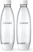 SodaStream 1 Litre Fuse Bottles - White Twin Pack for the Dishwasher