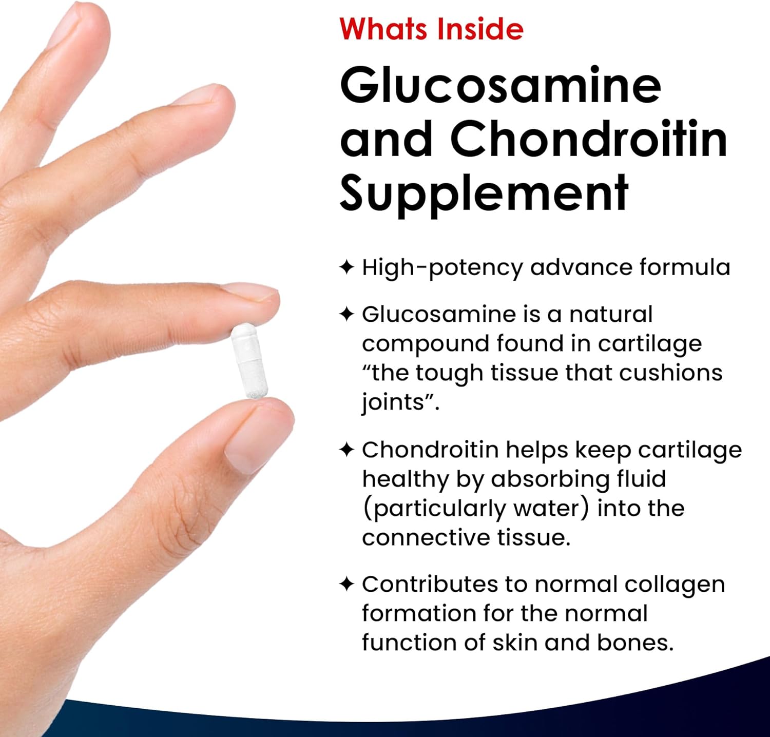 Glucosamine and Chondroitin High Strength - Enriched With Turmeric And Vitamin C - Glucosamine Sulphate Chondroitin Sulphate, Food Supplement - Contributes To The Normal Function of Bones 365 Capsules-1