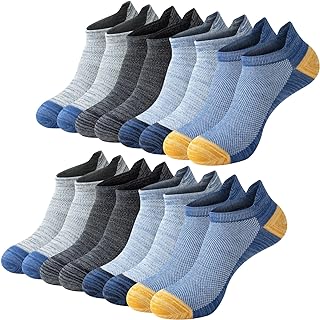 Eono Mens Ankle Socks, 8 Pairs Low Cut Trainer Socks for Men and Women, Breathable Cotton Socks for Sports, Running, Walking, Work, Casual, School