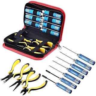 CENPEK 10 in1 RC Tools Set Stainless Steel Screwdriver Pliers Hex Sleeve Socket Repair Hobby Kits for RC Car Boat Quadcopter Helicopter Multirotors Models