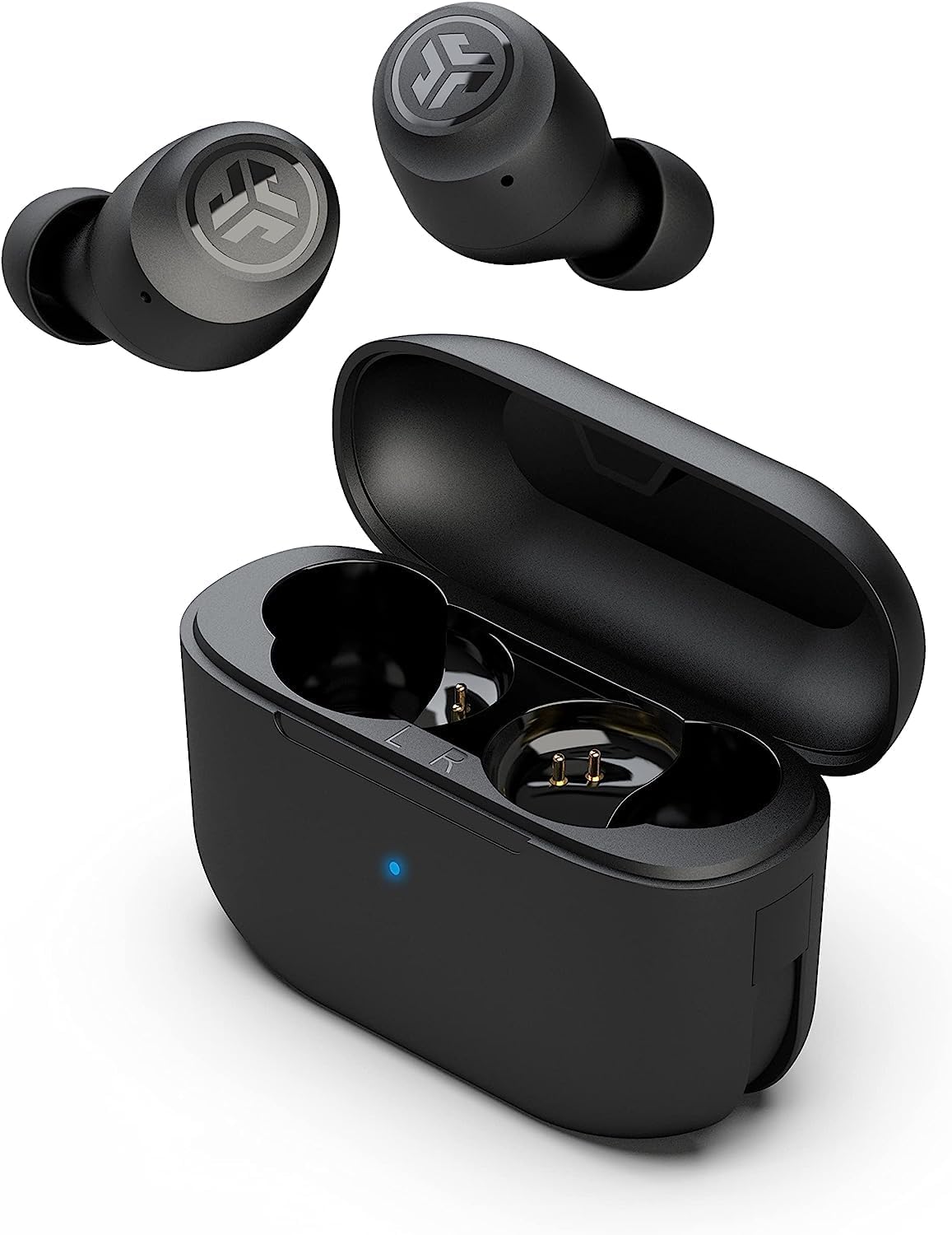 JLab Go Air Pop True Wireless Earbuds, In Ear Headphones, Bluetooth Earphones, Ear Buds with 32H Playtime, Bluetooth Earbuds with Microphone, USB Charging Case, Dual Connect, EQ3 Sound, Black-0