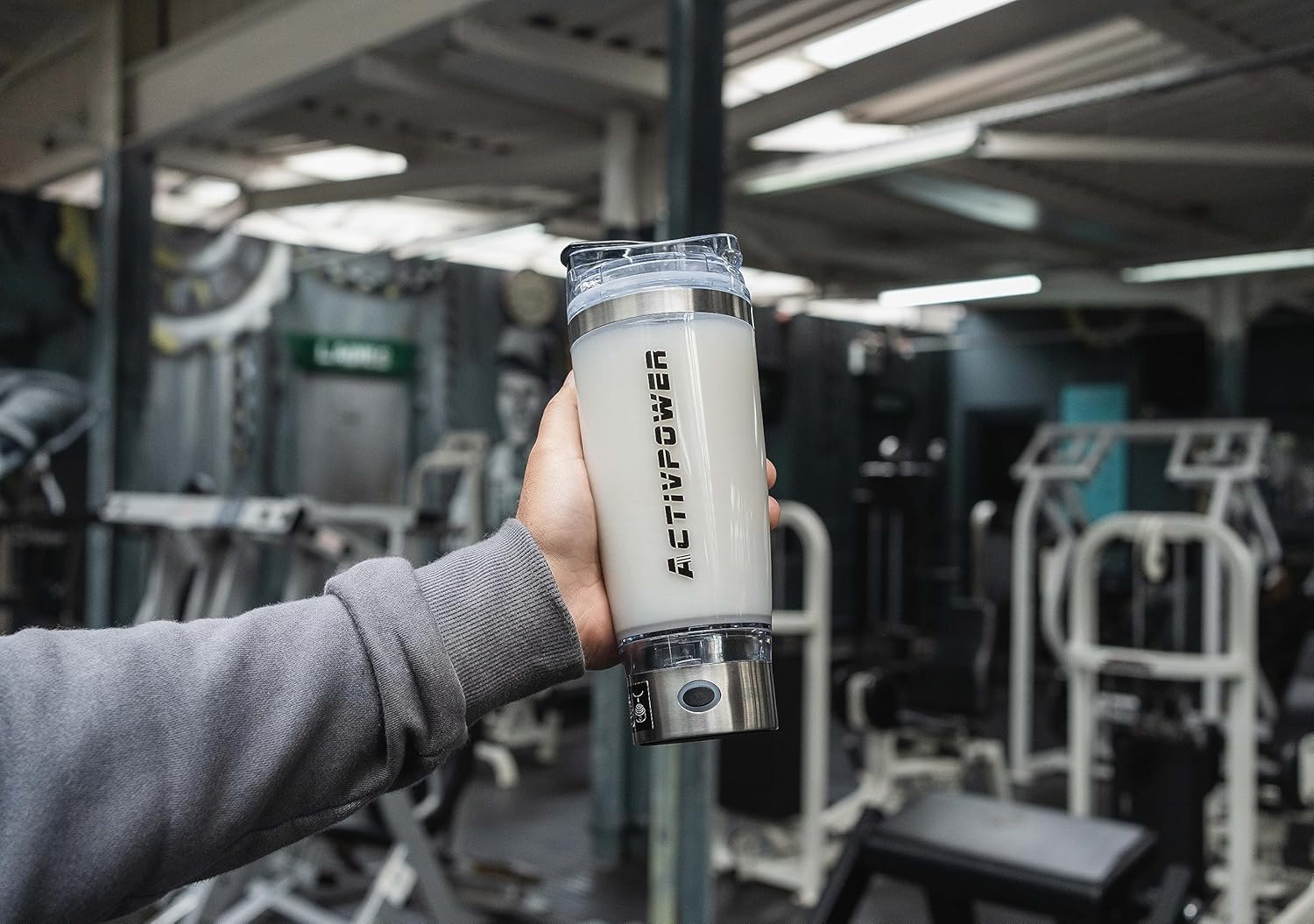 ActivPower ActivShaker Electric Protein Shaker | USB Rechargeable, Portable Powerful Mixer for Smooth Shakes Pre | 600ml Portable, BPA Free, Easy Clean, Silver Bottle | Perfect for Gym Workouts-5