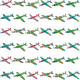 SGBETTER 36 Pack Glider Planes Foam Airplane Throwing Bomber Plane Toys for Outdoor Activities Sport Game Toy Birthday Party Favors