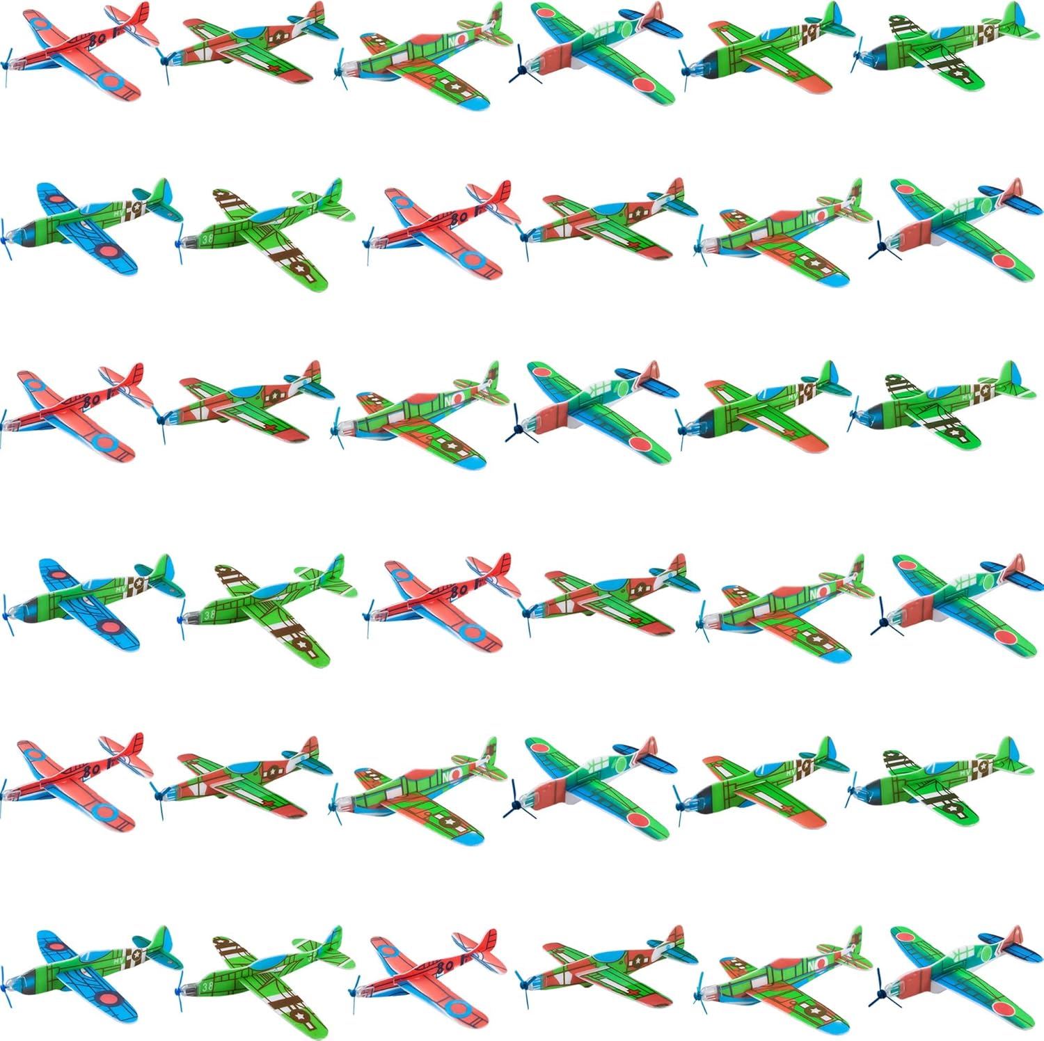 SGBETTER 36 Pack Glider Planes Foam Airplane Throwing Bomber Plane Toys for Outdoor Activities Sport Game Toy Birthday Party Favors-0