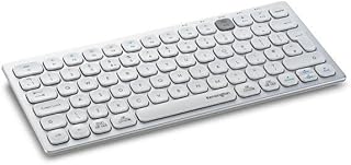 Kensington Dual Wireless Compact Keyboard, Desktop Multi Device UK Computer Battery Powered Keyboard With Bluetooth Connectivity, White (K75504UK)