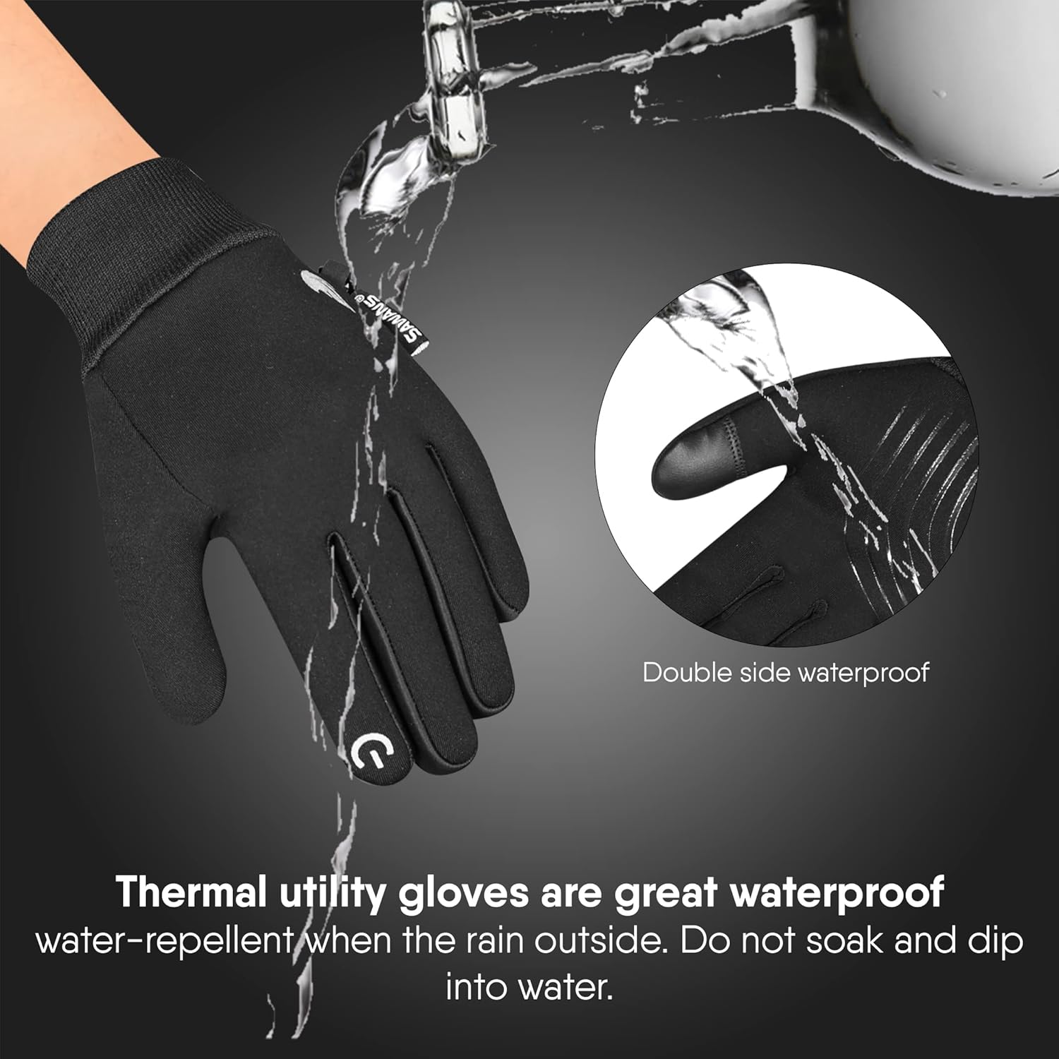 Winter Cycling Running Warm Gloves Men Women Touchscreen Thermal Windproof Anti Slip Driving Sports Outdoor Bike Gloves Hiking Ski Climbing Riding Walking-6