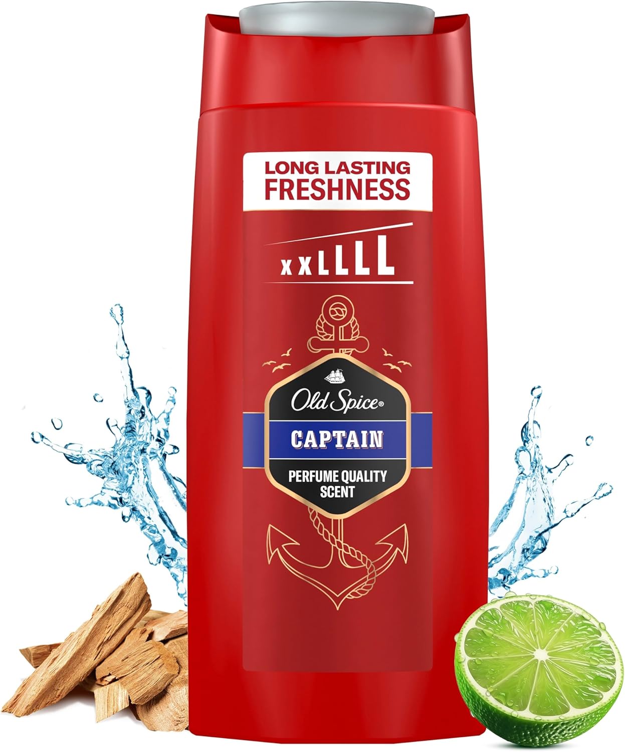 Old Spice Captain Mens Shower Gel and Shampoo, 3in1 Body Wash, Face and Hair, Long Lasting Freshness, Value Pack 675ml-0