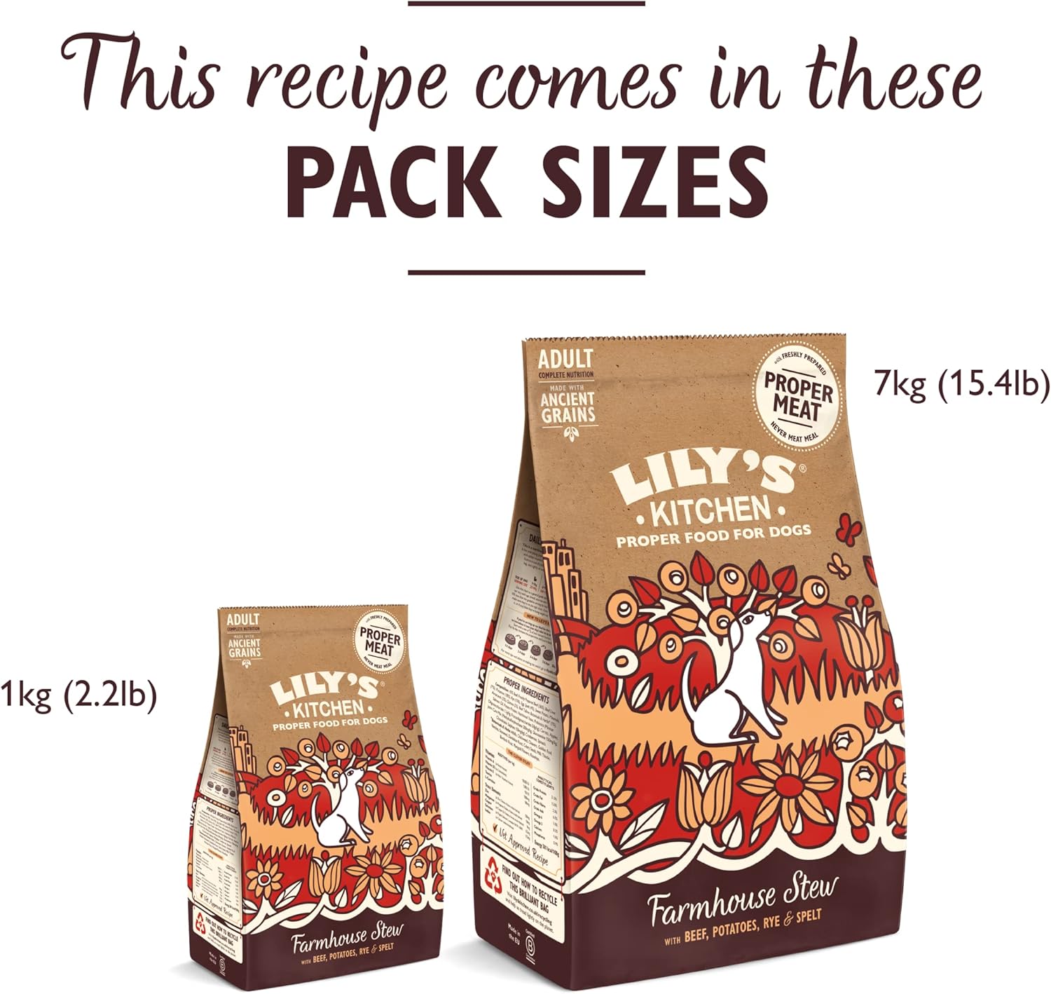 Lily’s Kitchen Made with Natural Ingredients Adult Dry Dog Food Beef Stew with Ancient Grains 1kg Bag-7