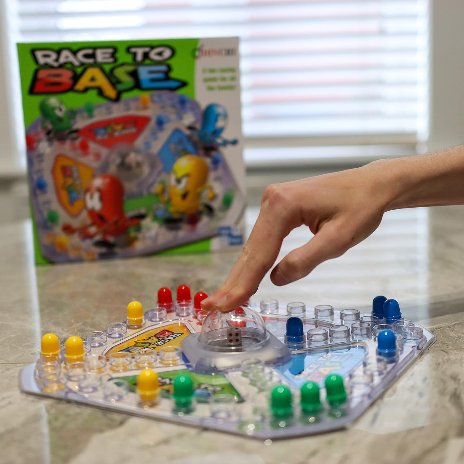 DIVCHI Race To Base Board Game for kids - Racing and Chasing to Base Game, 4 Players-2