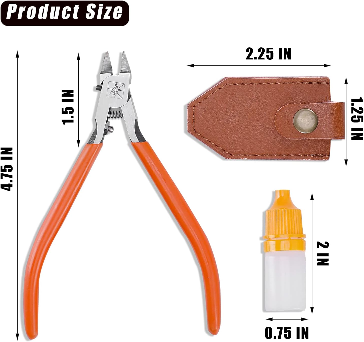 WISEPRO 4.8 Inch Plastic Models Nipper, Sharp Single Blade Models Nipper, Model Building Tools with Blade Case for Gundam, Car and Plane Plastic Model Kits (Orange)-1