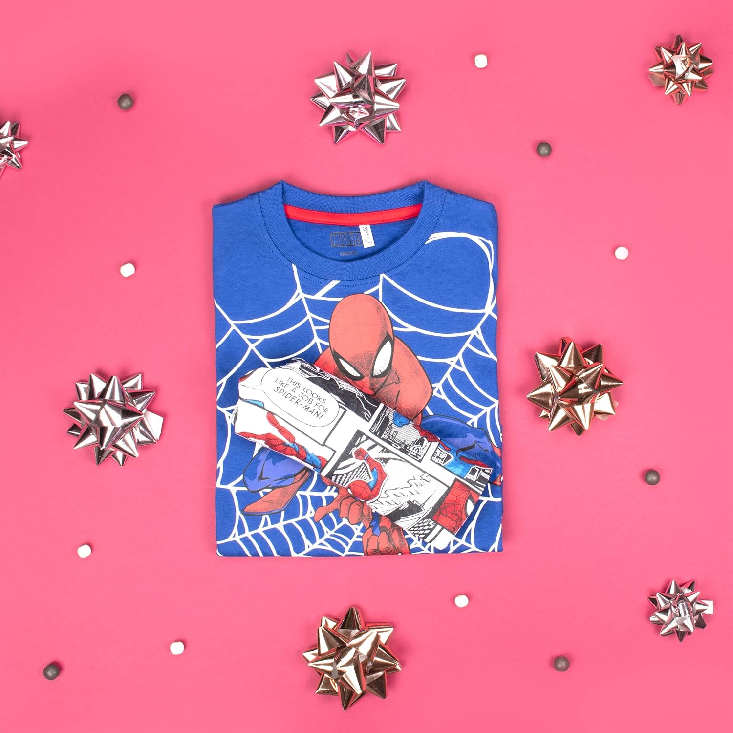 Marvel - Personalised Kids Pyjamas - Red Long Sleeve Pyjamas With Spiderman Design - 100% Cotton Sleepwear - Official Merchandise - Red & Blue-3