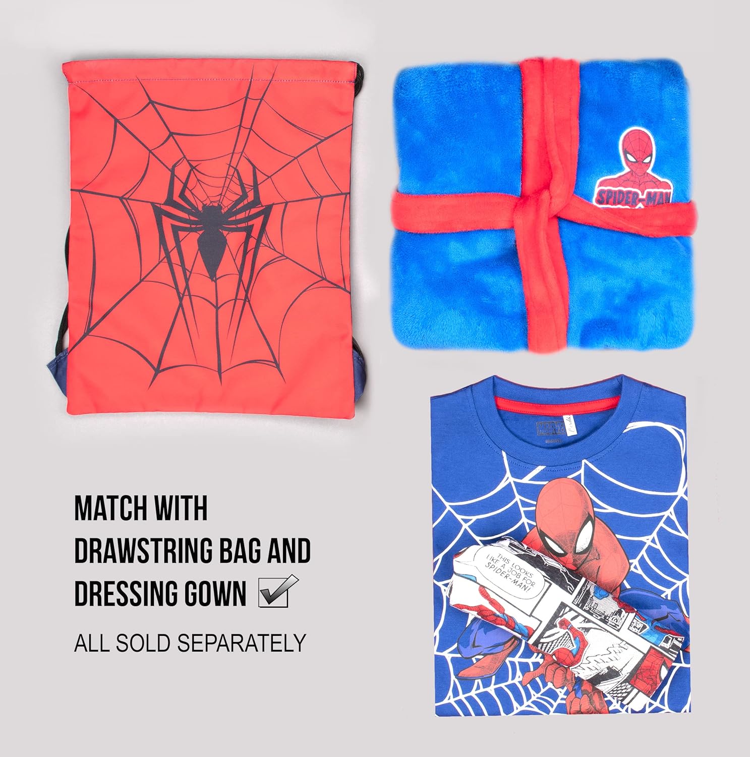 Marvel - Personalised Kids Pyjamas - Red Long Sleeve Pyjamas With Spiderman Design - 100% Cotton Sleepwear - Official Merchandise - Red & Blue-5