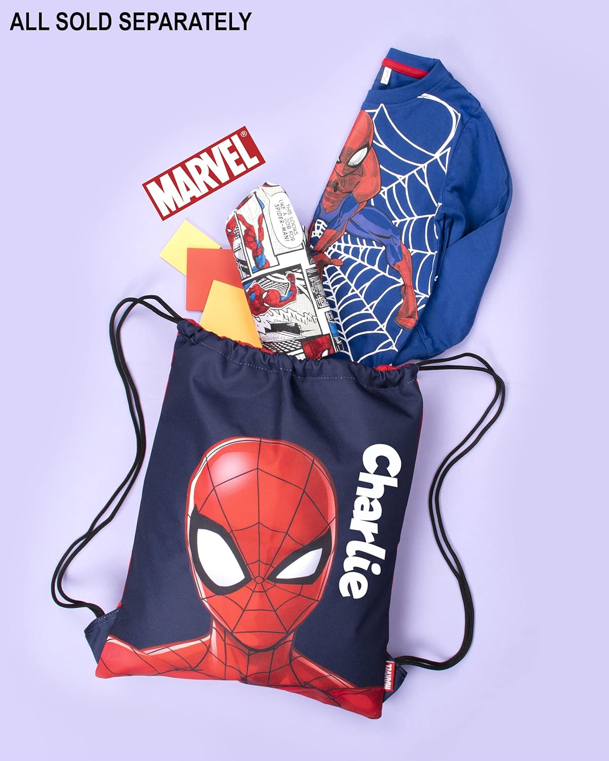 Marvel - Personalised Kids Pyjamas - Red Long Sleeve Pyjamas With Spiderman Design - 100% Cotton Sleepwear - Official Merchandise - Red & Blue-6