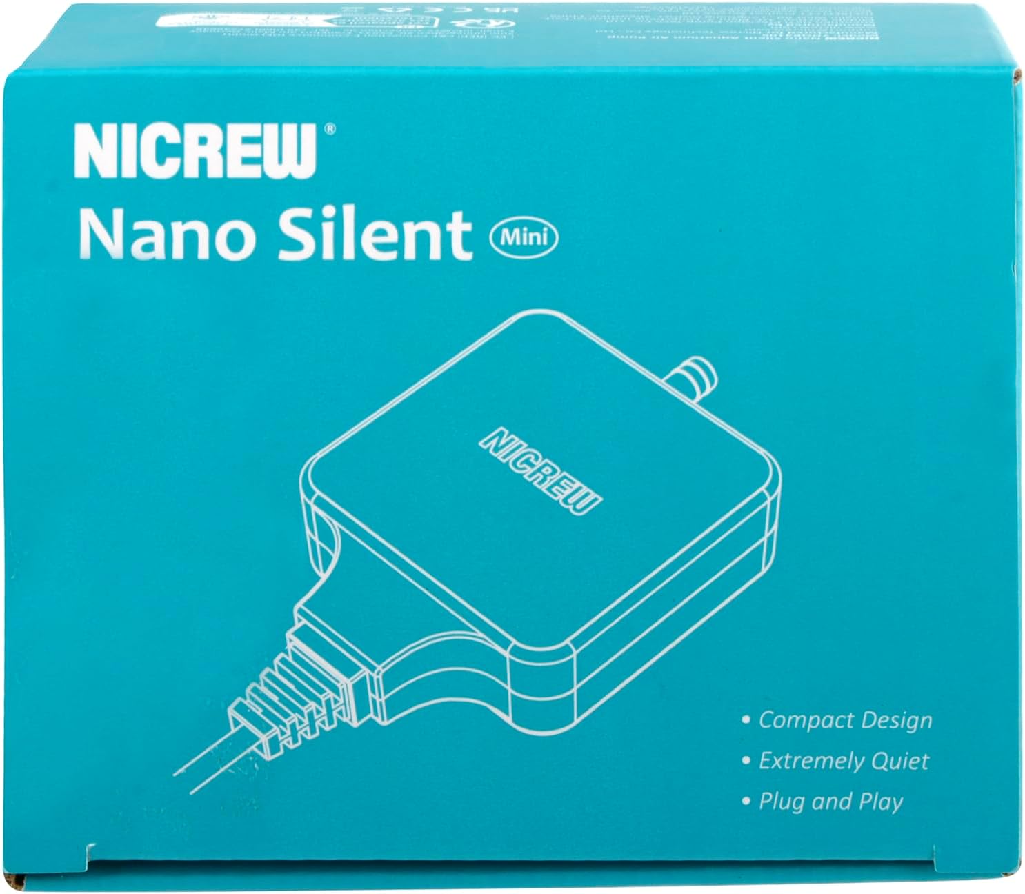 NICREW Nano Silent Aquarium Air Pump, Ultra Quiet Air Aerator Pump with Single Outlet, Oxygen Pump for 10-40L Fish Tanks, Accessories Included-7