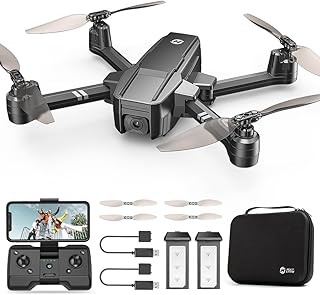 Holy Stone HS440 Foldable FPV Drone with 1080P WiFi Camera for Adults and Kids; Voice and Gesture Control RC Quadcopter with 2 Batteries for 40 Mins flight, Auto Hover, Gravity Sensor, Carrying Case